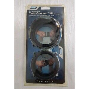 Camco Vinyl Sewer Hose Twist Connect  (TM) Kit with Clamps 3 inch Diameter 39543